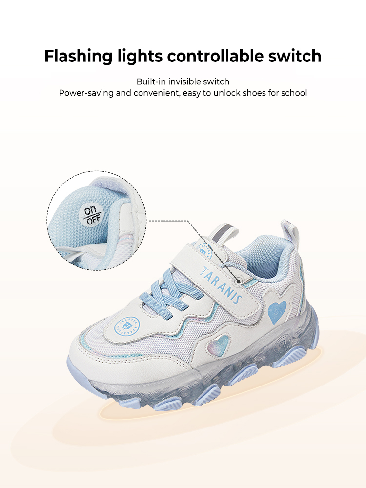 Autumn New Love Flashing Shoes Breathable Light Shoes Soft Sole Light 