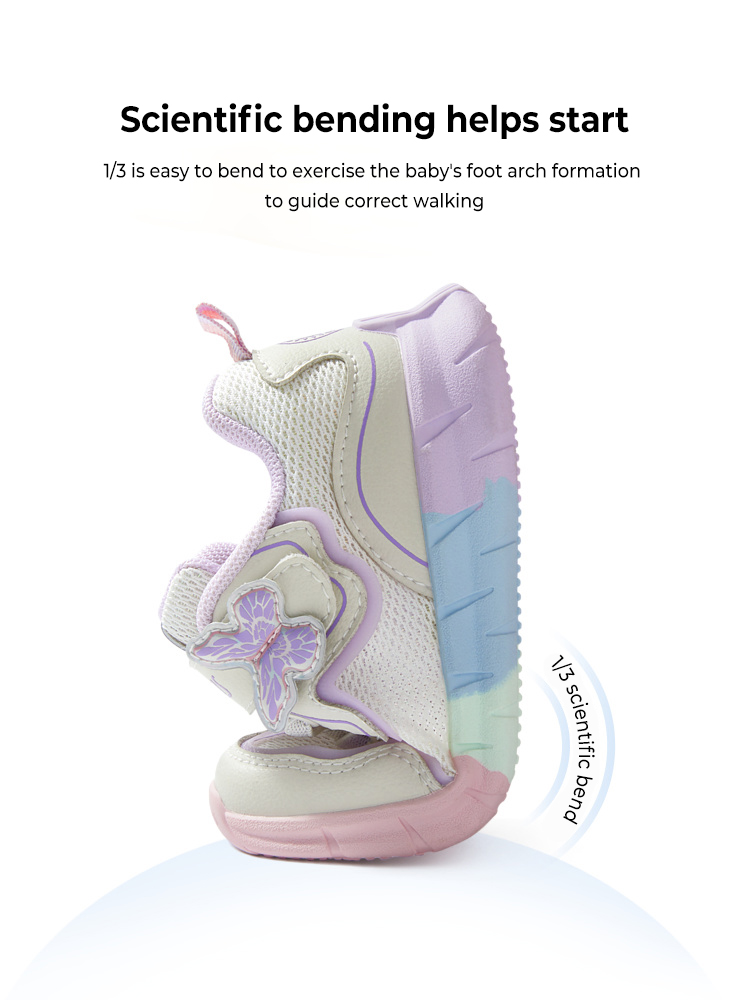 TARANISkids 2023 Spring New Girls Breathable Mesh Surface Soft Bottom 