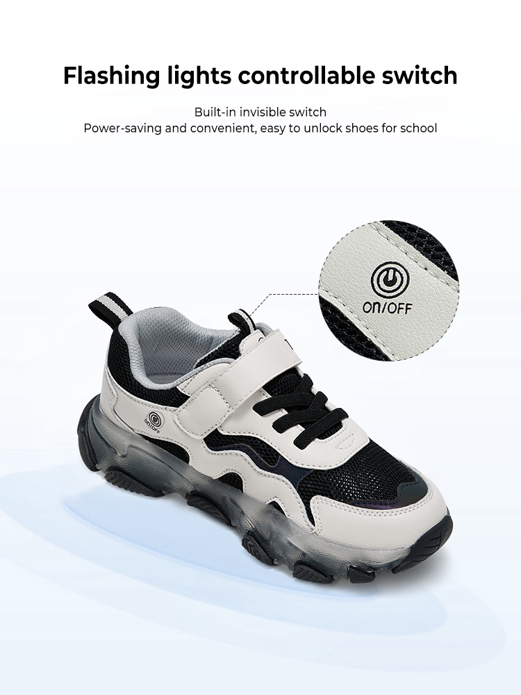 TARANISkids 2023 Spring New Boys' Casual Soft-soled Flashing Shoes
