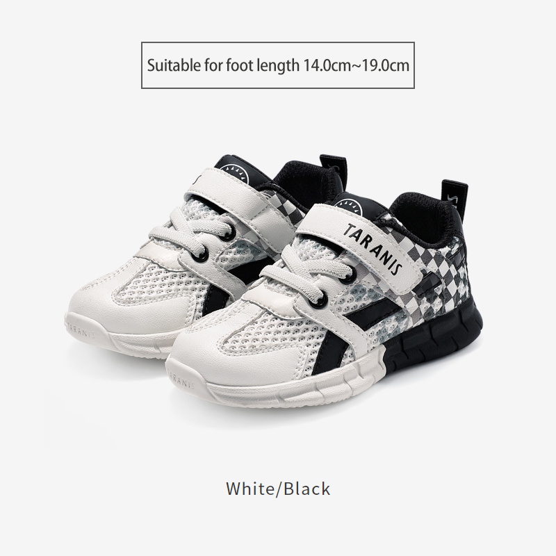 TARANISkids Spring New Black And White Checkered Breathable Coconut So