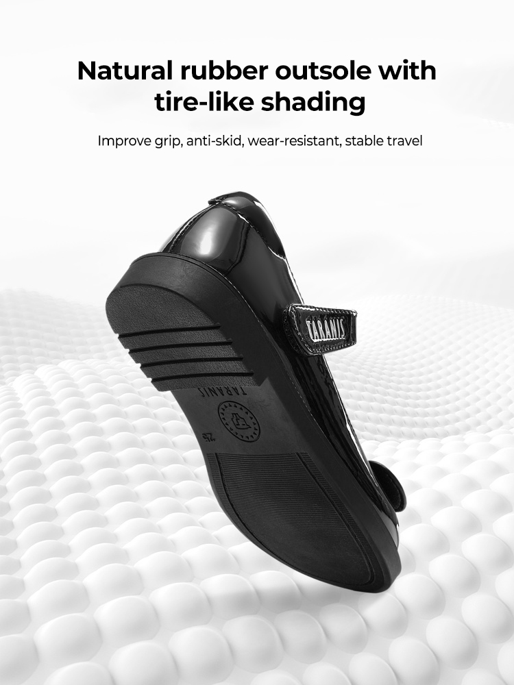 TARANISkids Spring Non-slip Soft Bottom Breathable Bow Small Leather S