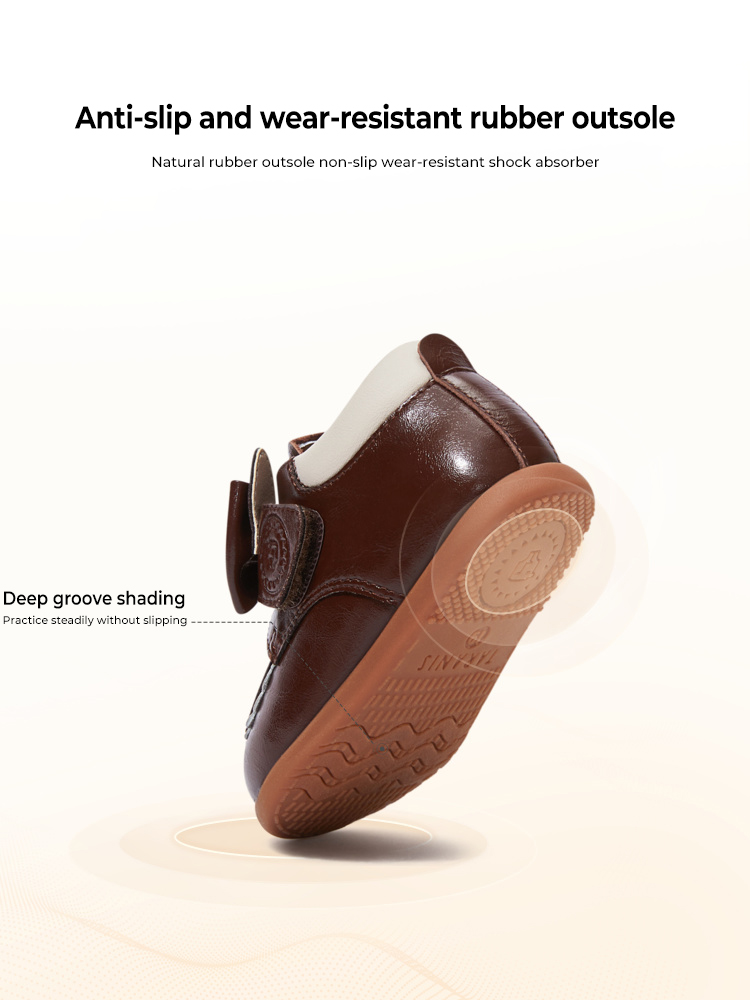 TARANISkids Bowknot Soft Sole Vintage British Style Leather Shoes