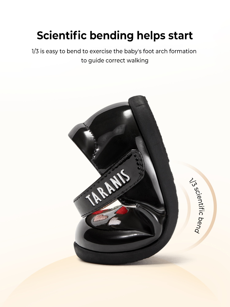 TARANISkids Heart Princess Soft Sole Non-slip Casual Leather Shoes