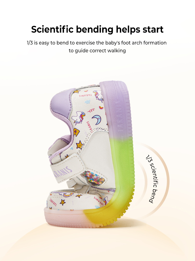 TARANISkAutumn New Breathable White Shoes Soft Bottom Casual Luminous 