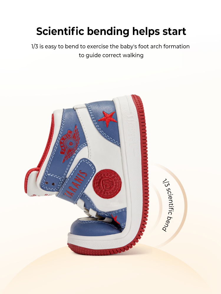 TARANISkids 2022 New Boys Sports Shoes High Top Casual Non-slip Soft S