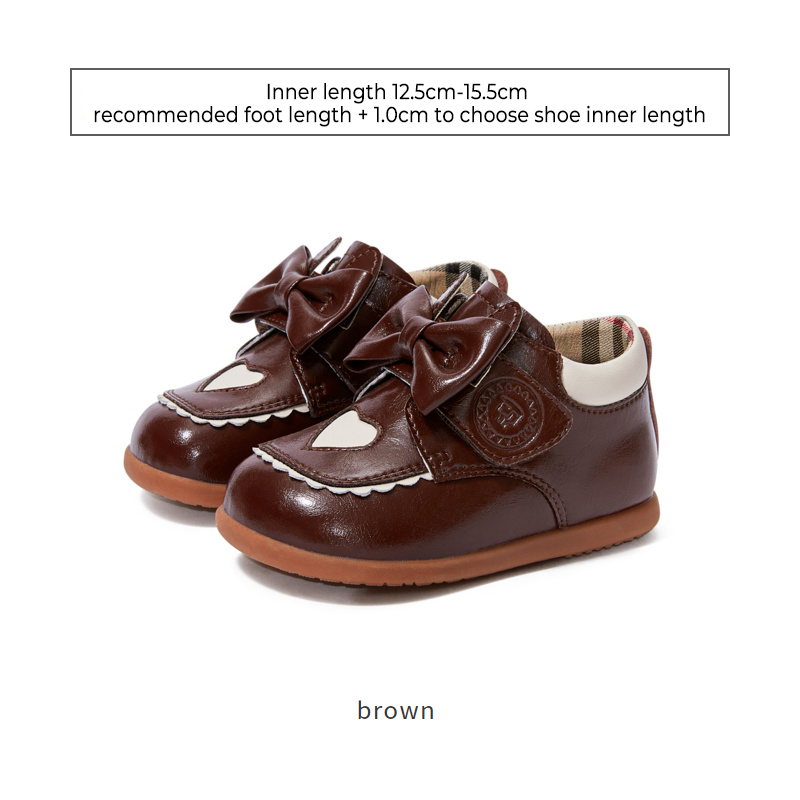 TARANISkids Bowknot Soft Sole Vintage British Style Leather Shoes