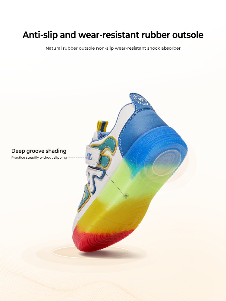 TARANISkid2022 Autumn Flashing Shoes Children's Rainbow Bottom Letter 