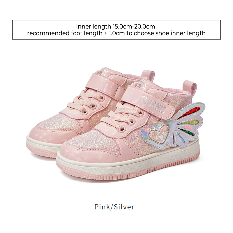 TARANISkids 2022 Autumn New Girls Middle And High Top Casual Retro Non