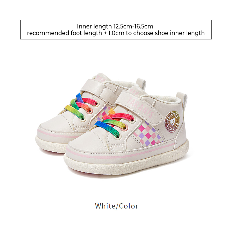 TARANISkids 2022 Autumn New Girls Middle And High Top Casual Retro Non