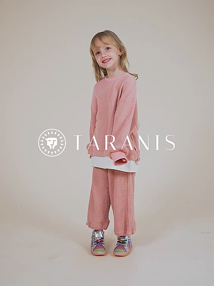 TARANIS Winter New Children's Shoes Girls Color Soft Sole Sports Shoes Children's Wooden Shoes with Fleece Warm Casual Shoes