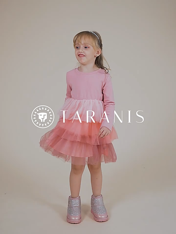 TARANIS Winter new girls' shoes children's snow boots with fleece and thick warm soft bottom baby snow shoes