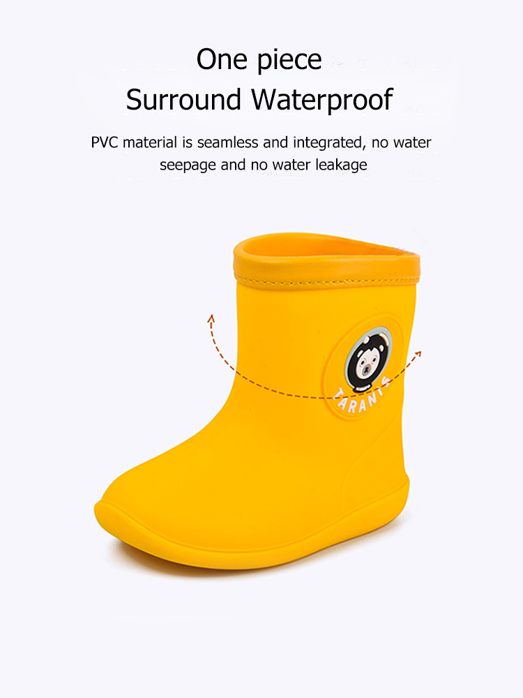 TARANISkids Antiskid Baby Rubber Shoes Rain Boots Fashion Water Shoes Middle Tube