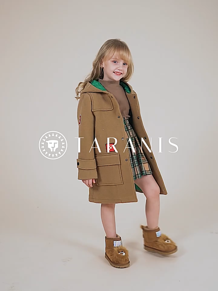 TARANIS Winter new boys' shoes children's snow boots Boys with fleece and thick soft soles children's snow cotton boots