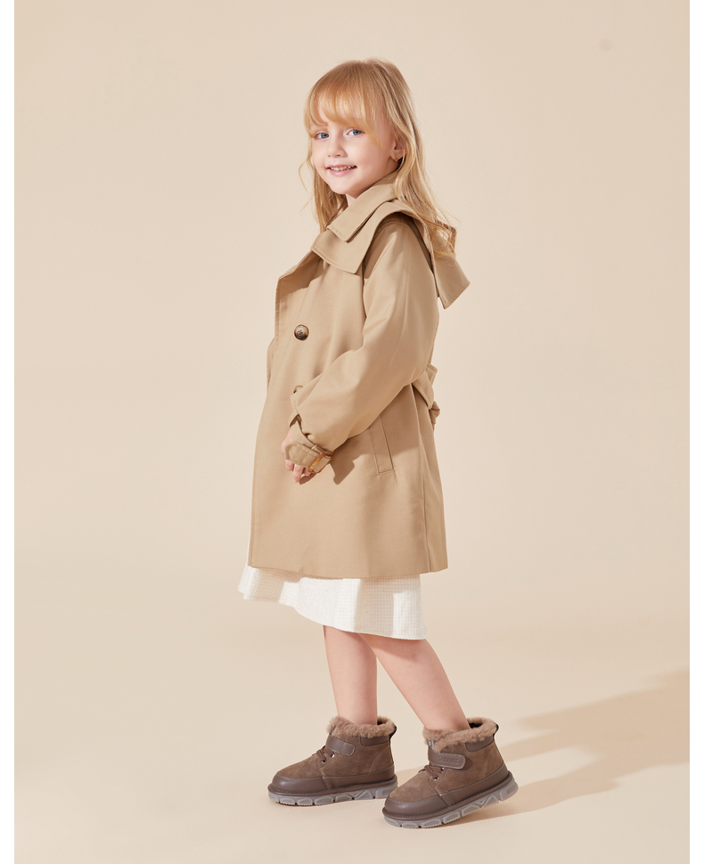 TARANIS Winter new girls shoes plus fleece children snow boots warm winter shoes soft soles non-slip flashing shoes