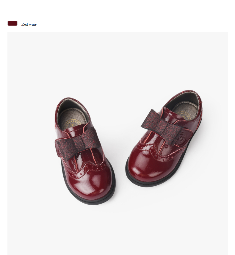 TARANIS Autumn girl leather shoes retro bow princess shoes soft soled real leather shoes children show single shoes