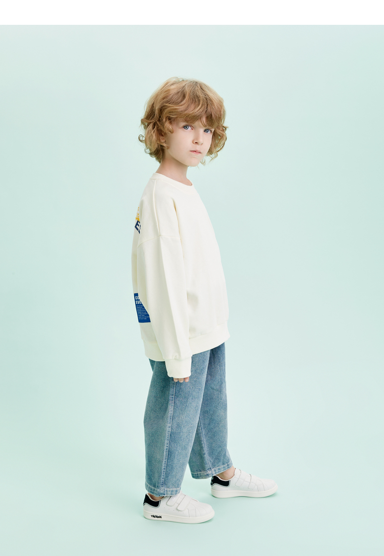 TARANIS Spring new boys shoes white shoes children's light sports shoes soft bottom non-slip board shoes