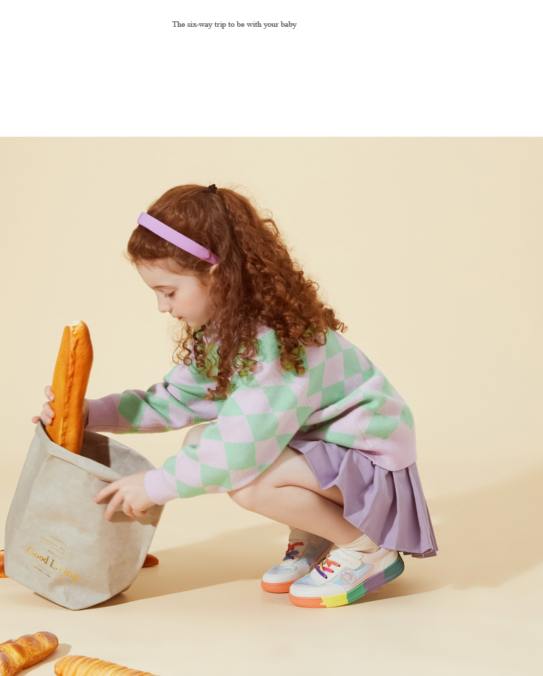 TARANIS Autumn new children's board shoes low top girls rainbow bottom leisure sports shoes low bottom shoes