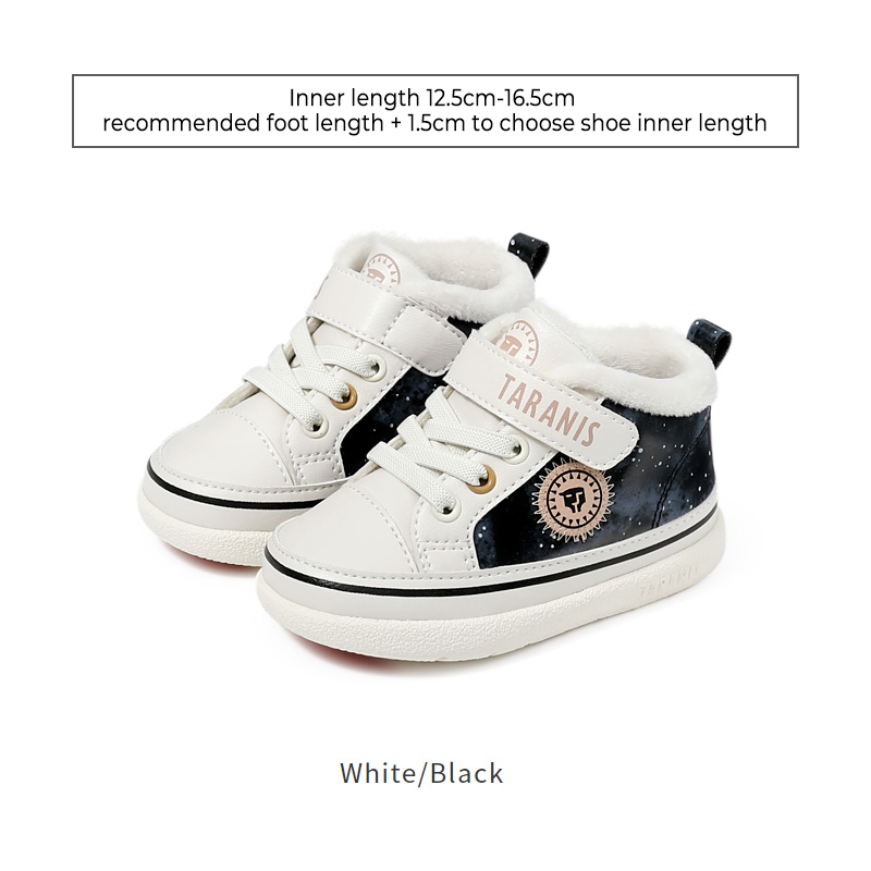 TARANISkids Winter New Children's Shoes Soft Bottom Toddler Shoes Plus Velvet Warm Function Shoes Baby Shoes
