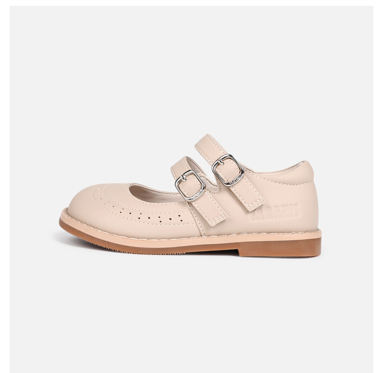 TARANIS Spring New Girls' Shoes Princess Round Head Children's Single Shoes Soft Soles Retro Children's Performance Shoes
