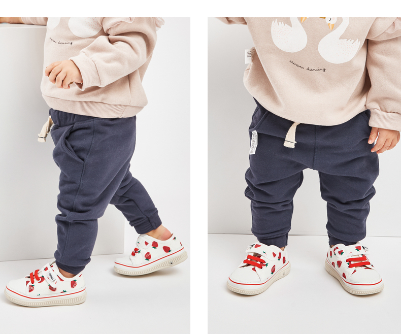 TARANIS Canvas shoes spring and autumn infant toddler shoes anti-slip breathable baby soft bottom is called shoes