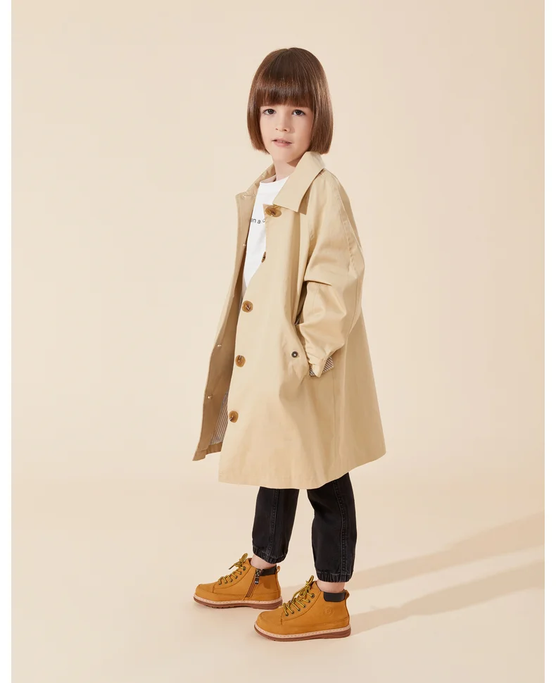 TARANIS Winter new boy's shoes small yellow boots children's cowhide boots Martin boots soft bottom baby ankle boots