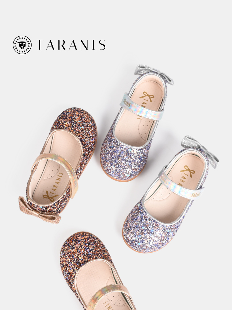 TARANIS Spring new girls shoes princess children's small leather shoes non-slip soft sole performance shoes girls single shoes