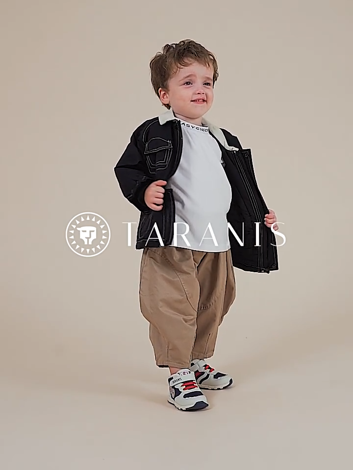 TARANIS Winter New Boy Shoes Baby with Fleece Soft Bottom Running Shoes Two Cotton Shoes Warm Sports Shoes