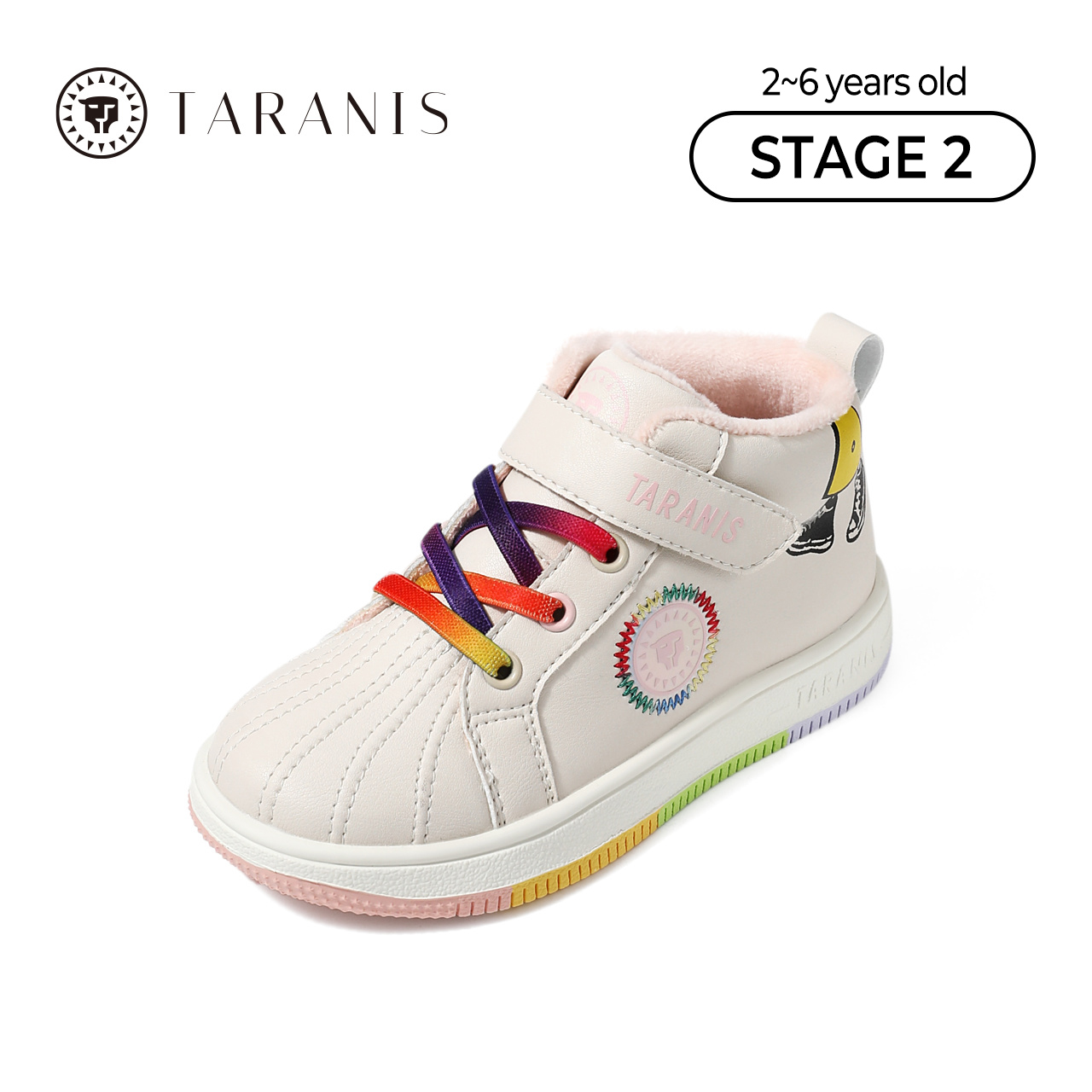 TARANISkids Winter New Casual Rainbow Bottom Sneakers