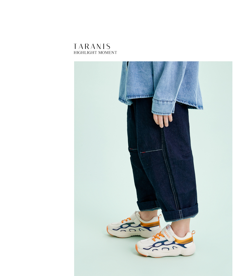 TARANIS Spring new boys' shoes children's running shoes children's sports shoes soft sole basketball shoes