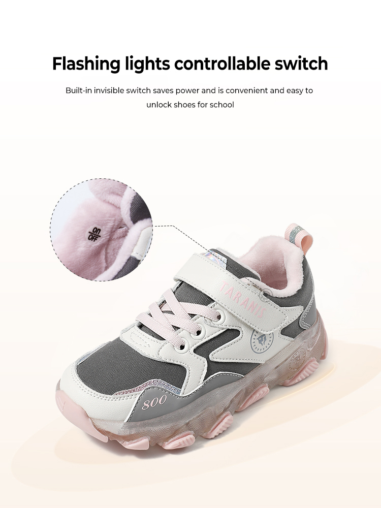 TARANISkids Winter New Warm Plus Velvet Non-slip Soft-soled Sneakers