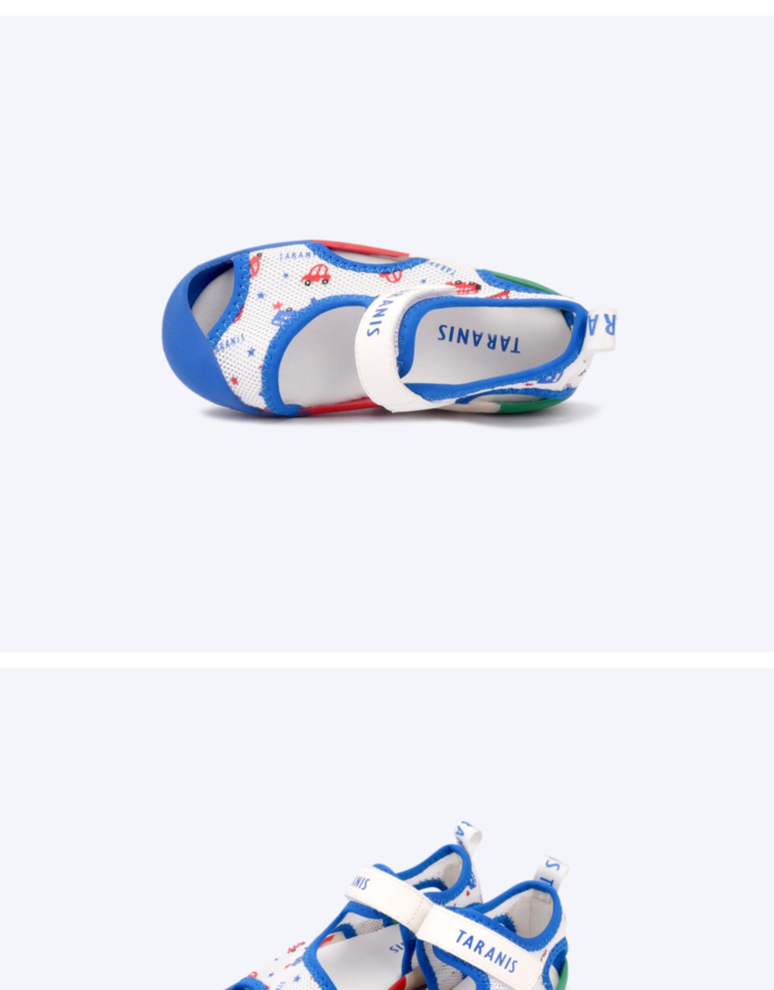 TARANIS Summer new net cloth breathable sandals for boys and girls home shoes non-slip soft sole kindergarten indoor shoes