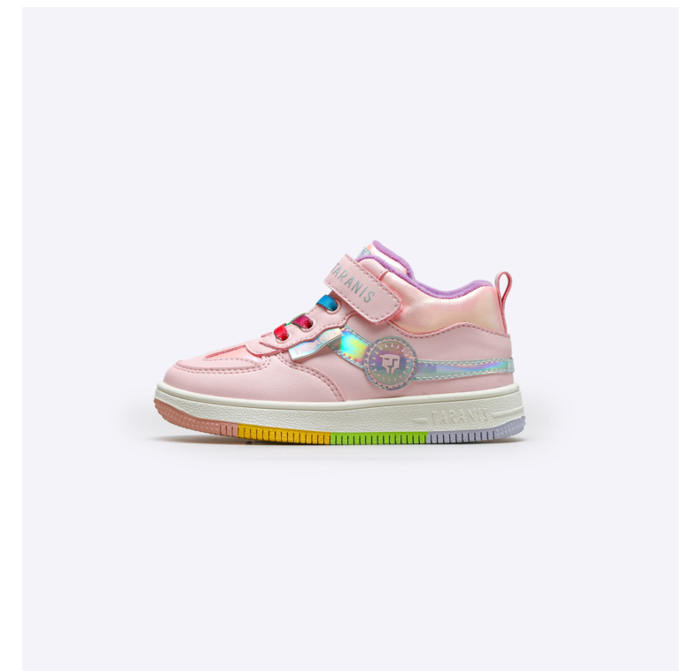 TARANIS Winter New Children's Small White Shoes Men's Shoes Add Down Sports Shoes Girls Leisure Soft Sole Shoes