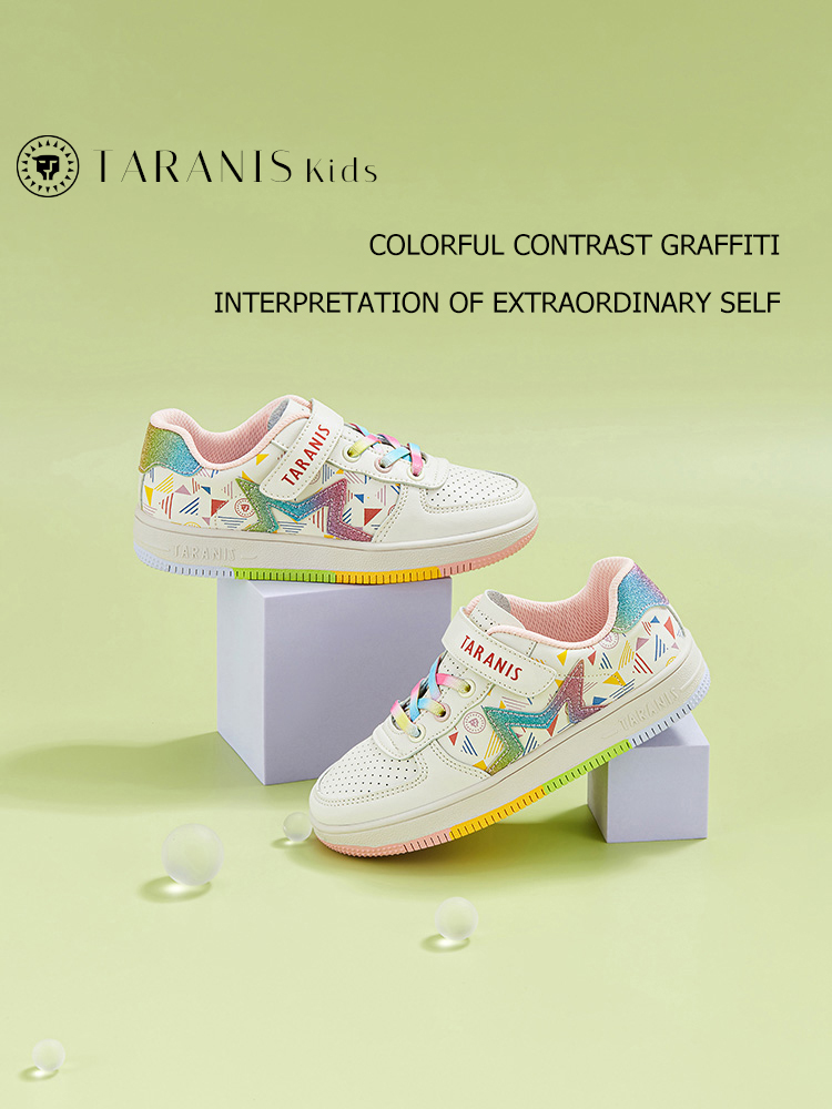 TARANIS kids 2022 Spring New Girls Casual Board Shoes