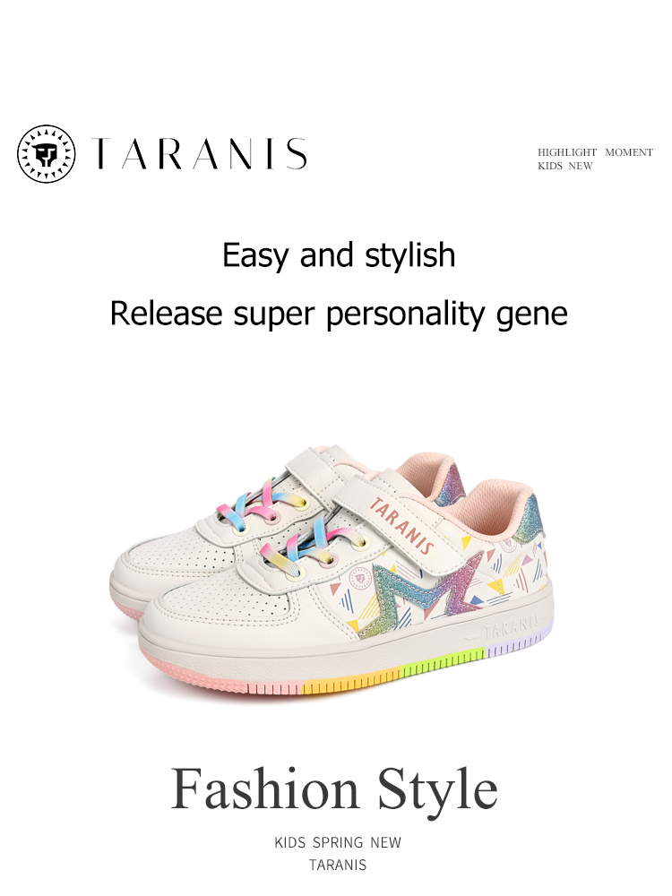 TARANIS kids 2022 Spring New Girls Casual Board Shoes