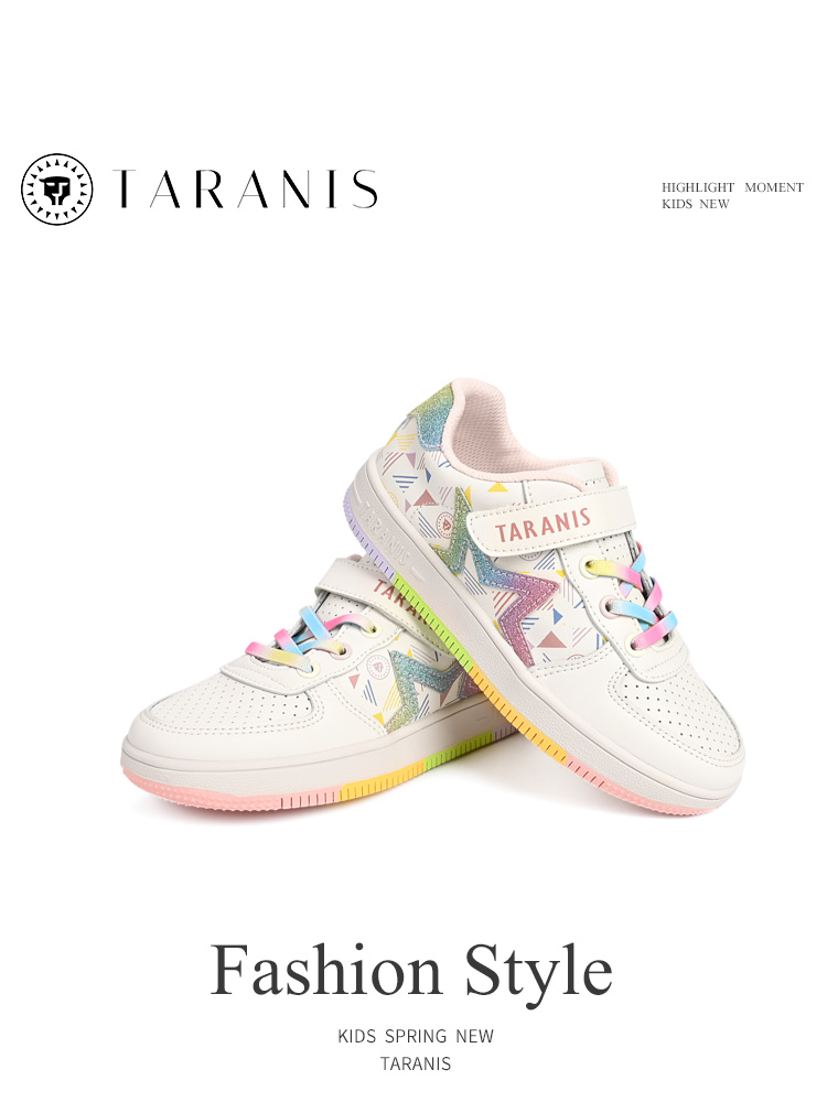 TARANIS kids 2022 Spring New Girls Casual Board Shoes