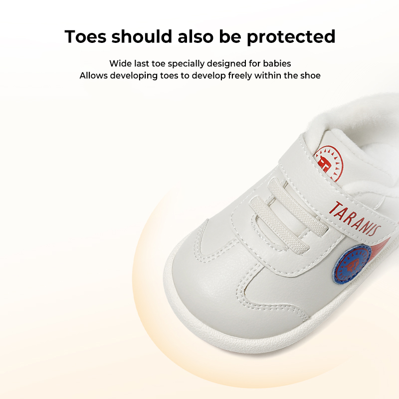 TARANISkids Winter New Children's Shoes Baby Toddler Shoes Male Baby Casual Sports Shoes Soft Velvet Shoes Functional Shoes