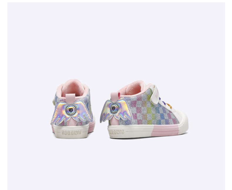 TARANIS Winter New Children's Shoes Bao Bao Soft Sole Shoes with Fleece Sports Shoes Girls Kindergarten Indoor Shoes