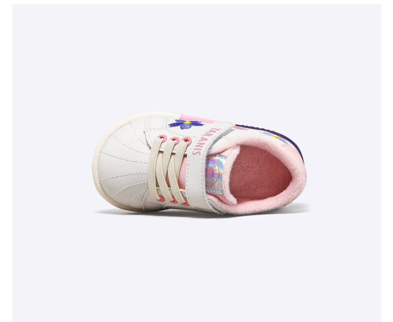 TARANIS Winter Fleece Warm Children's Shoes Toddler Shoes Girls Sports Shoes Boys Baby Soft Soles Small White Shoes