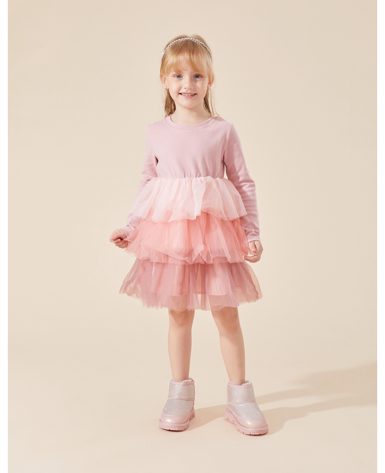 TARANIS Winter new girls' shoes children's snow boots with fleece and thick warm soft bottom baby snow shoes