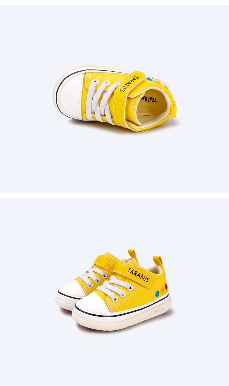TARANIS Canvas Shoes Spring New Baby Shoes Soft Soles Functional Shoes Boys and Girls Breathe Baby Walking Shoes