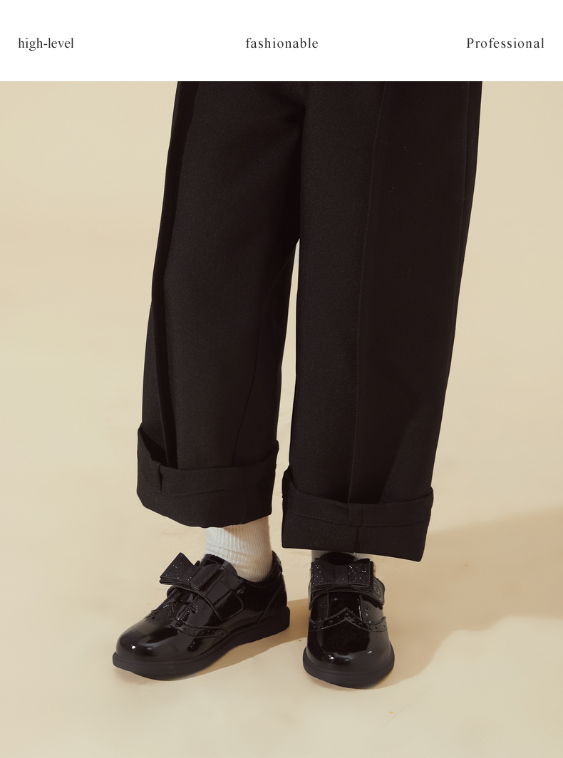 TARANIS Autumn girl leather shoes retro bow princess shoes soft soled real leather shoes children show single shoes