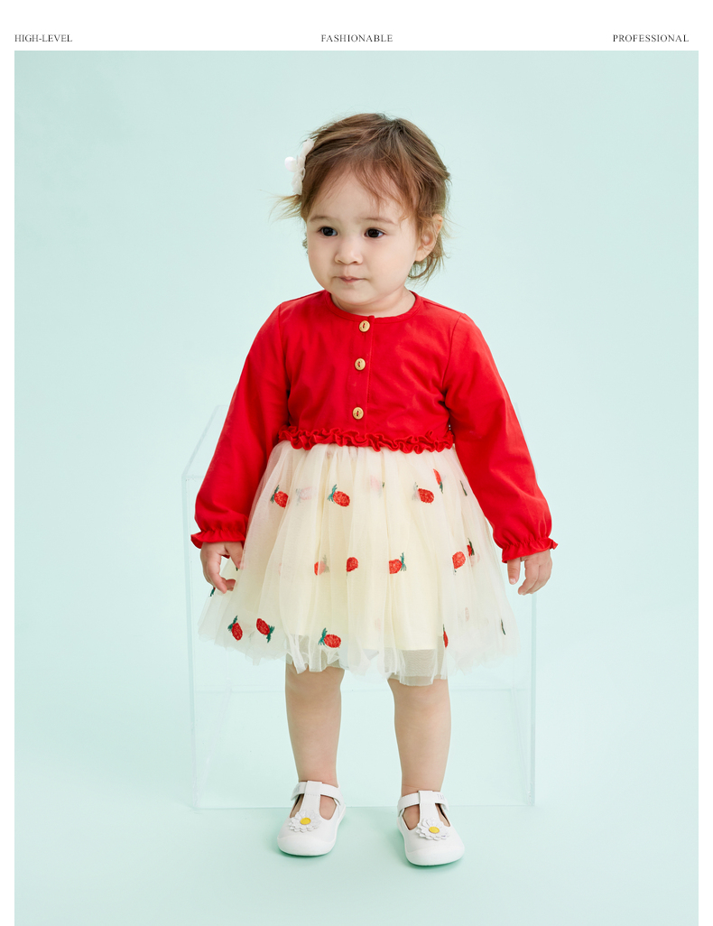 TARANIS Spring new children's shoes princess shoes girl single shoes baby non-slip soft soles small leather shoes