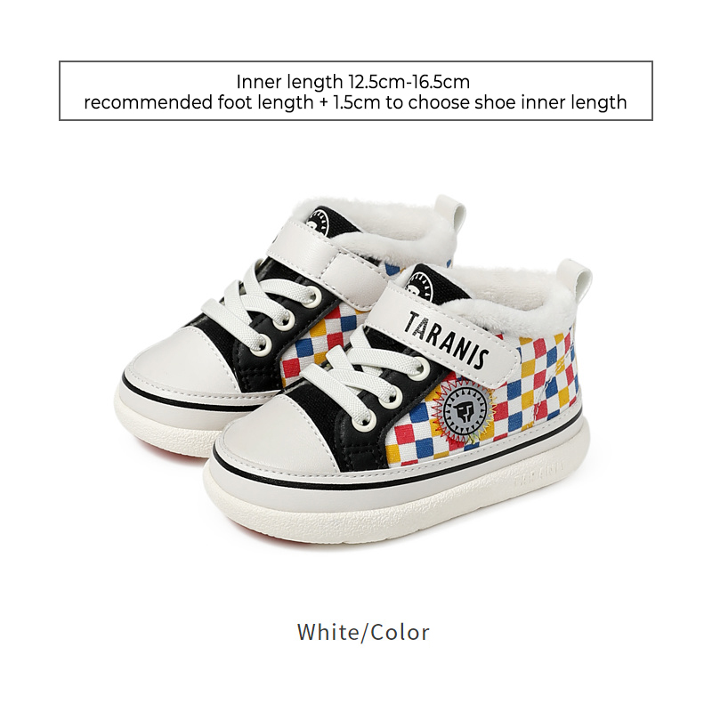 TARANISkids Winter New Children's Shoes Soft Bottom Toddler Shoes Plus Velvet Warm Function Shoes Baby Shoes