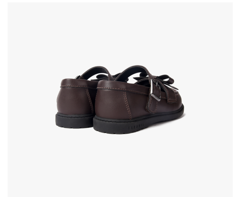 TARANIS New autumn black leather shoes for children girls show leather shoes anti-skid soft bottom students retro small leather shoes
