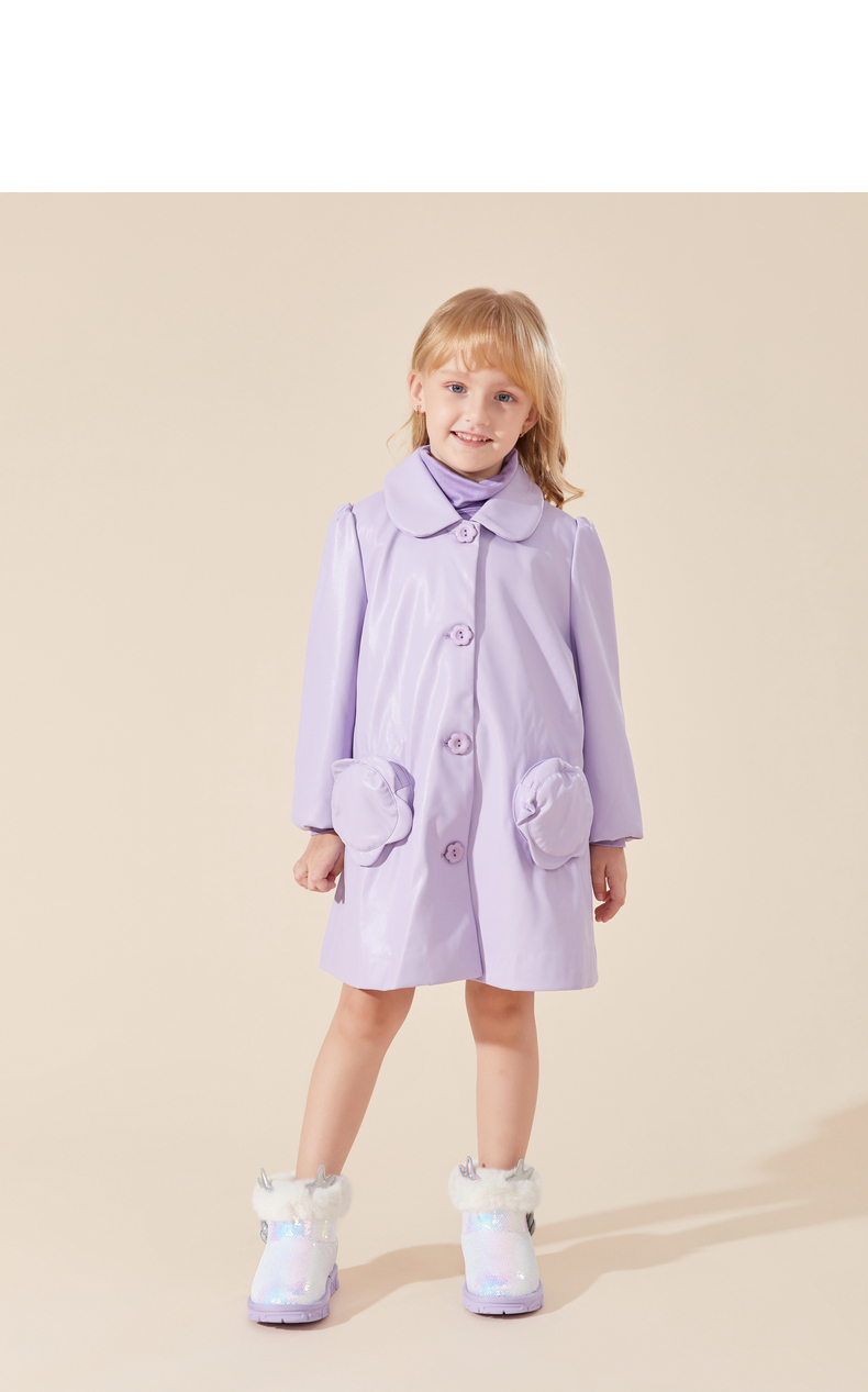 TARANIS Winter new girls' shoes children's shoes fleece and thick cotton shoes soft soles warm waterproof snow boots