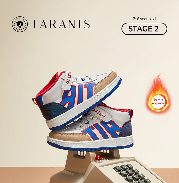 TARANISkids Baby Soft Sole Casual Sneakers Plus Cashmere Functional Sports Shoes