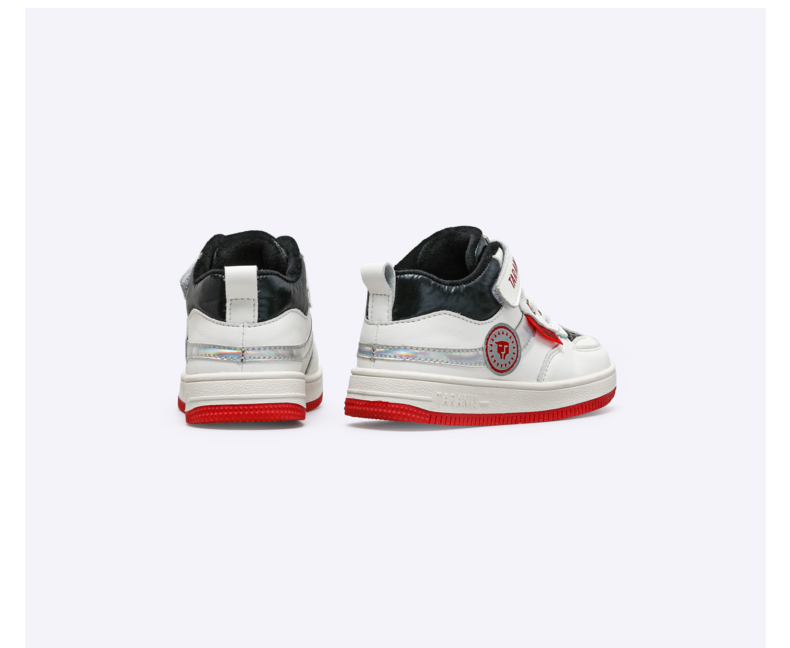 TARANIS Winter New Children's Small White Shoes Men's Shoes Add Down Sports Shoes Girls Leisure Soft Sole Shoes