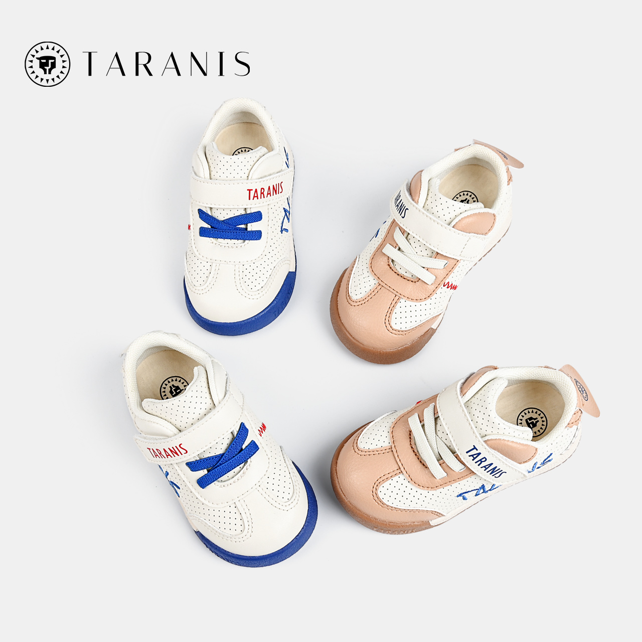 TARANIS Spring new children's shoes boys soft bottom toddler shoes breathable punch functional shoes children's bread shoes