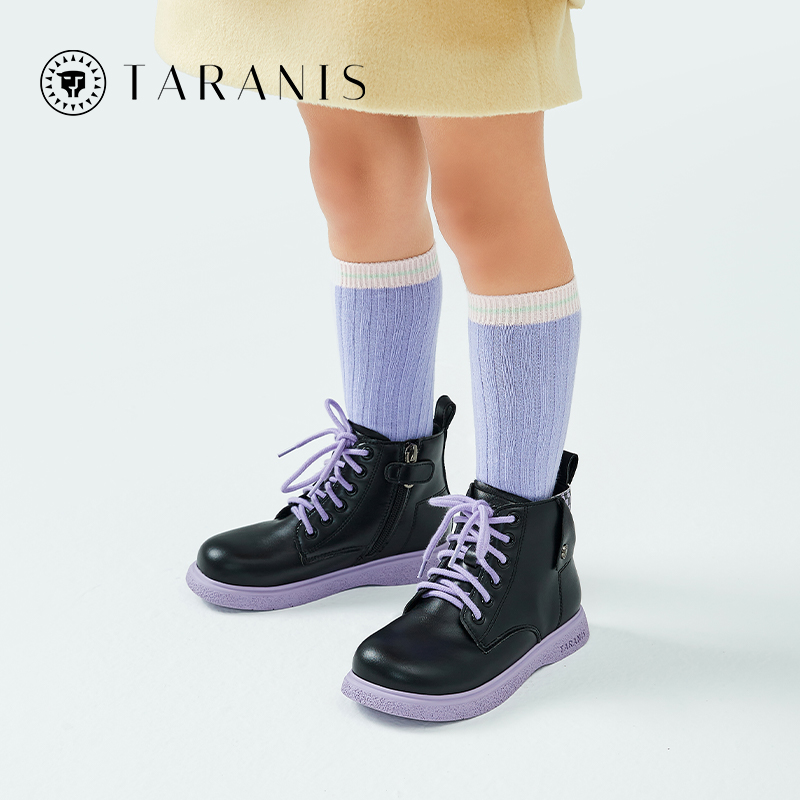 TARANISkids 2022 Autumn And Winter New Girls Plus Fleece Short Boots N
