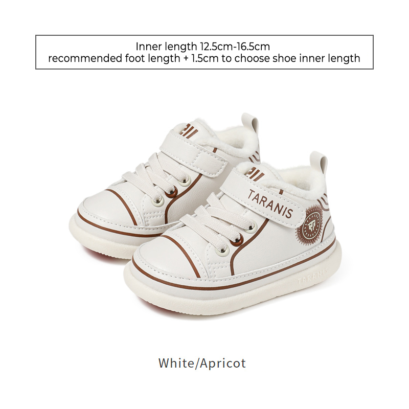 TARANISkids 211 Winter New Toddler Shoes Baby Shoes Soft Sole Plus Fleece To Keep Warm